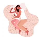 Sex während IVF Paar liegt intim zusammen im Bett während einer Kinderwunschbehandlung