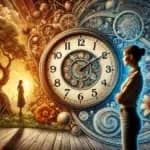 Eine symbolische Darstellung von „Ihre biologische Uhr tickt“. Das Bild zeigt eine große Uhr mit tickenden Zeigern