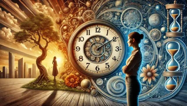 Eine symbolische Darstellung von „Ihre biologische Uhr tickt“. Das Bild zeigt eine große Uhr mit tickenden Zeigern