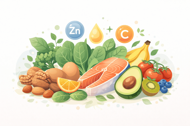 Spermienzahl erhöhen durch gesunde Ernährung mit Fisch, Nüssen, Gemüse und vitaminreichen Lebensmitteln