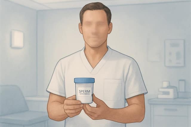 Anonymer Samenspender in einer Klinik