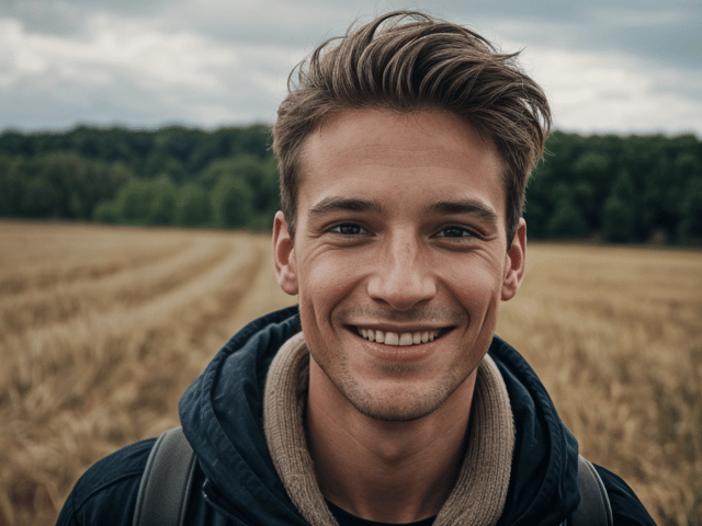 Junger deutscher Mann lächelt als potenzieller Kandidat um passenden Samenspender finden zu können für Familienplanung