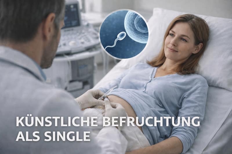 Künstliche Befruchtung als Single Frau erhält medizinische Behandlung in einer Klinik