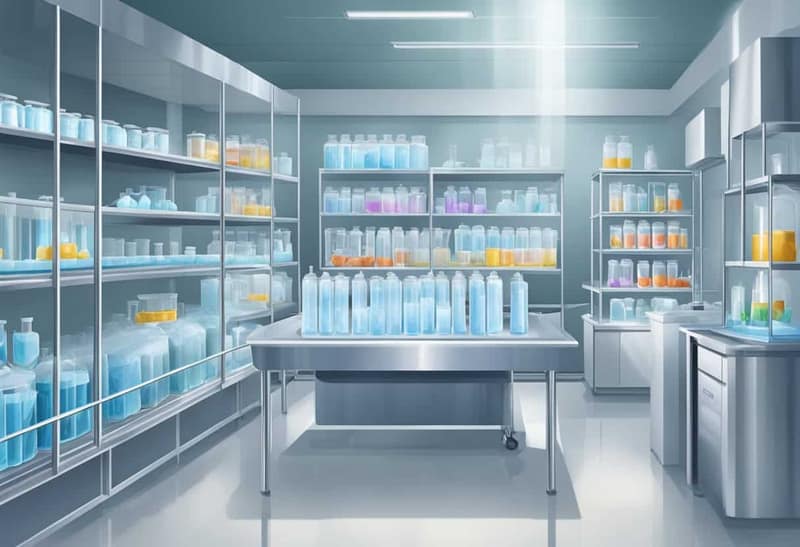 Eine sterile Laborumgebung mit medizinischer Ausrüstung und Qualitätskontrollmaßnahmen für die Samenspende