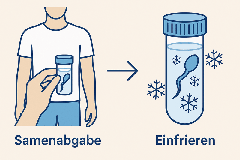 Illustration für Sperma einfrieren — Kryokonservierung von Spermien
